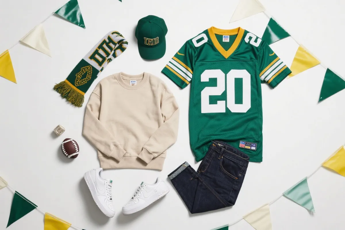 观赛穿搭扁平化示意：多套造型与配色思路